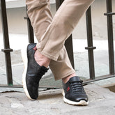 Brandon - Zapato Tipo Tenis Urbano Piel de Borrego Negro